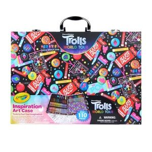 Crayola Trolls Inspiration Kids Art Case 110+ Pcs: Crayons, Pencils, Markers,etc